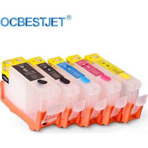 5Colors/Set BCI-3 CLI-6 Refillable Ink Cartridge With ARC Chip For Canon PIXMA IP4000 IP5000 MP870 MP710 MP750 MP760 MP780