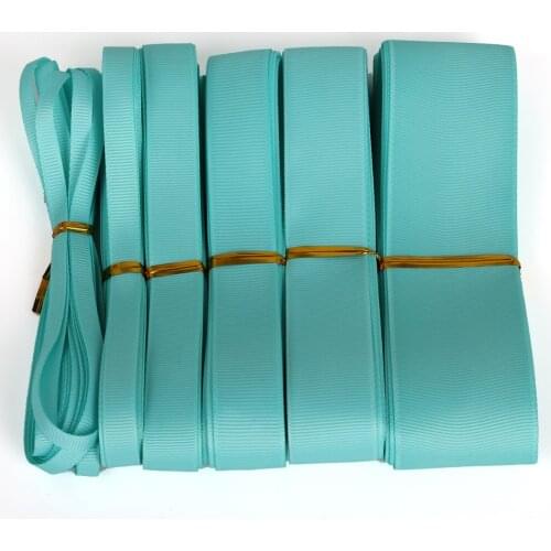5 Yards 7 10 15 20 25 38mm Light Blue Color Grosgrain Ribbon Wedding Party Decoration Gift Wrap DIY Christmas Ribbon
