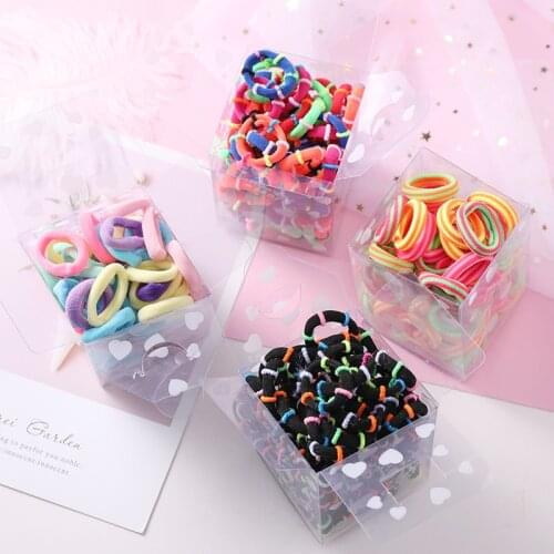 50PCS/Lot 3.0CM Children Cute Small Ring Rubber Bands Tie Gum Ponytail Holder Elastic Hair Band Headband Girls Hair Accessories