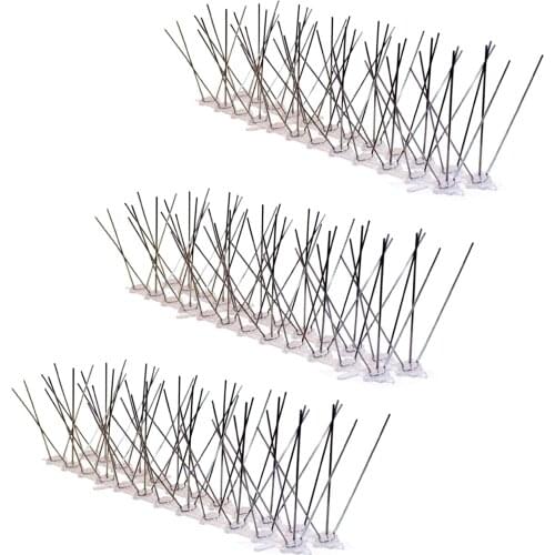 6pcs Anti Bird Spikes Stainless Steel Bird Deterrent Spike Animals Repellent Climb Strips Spikes