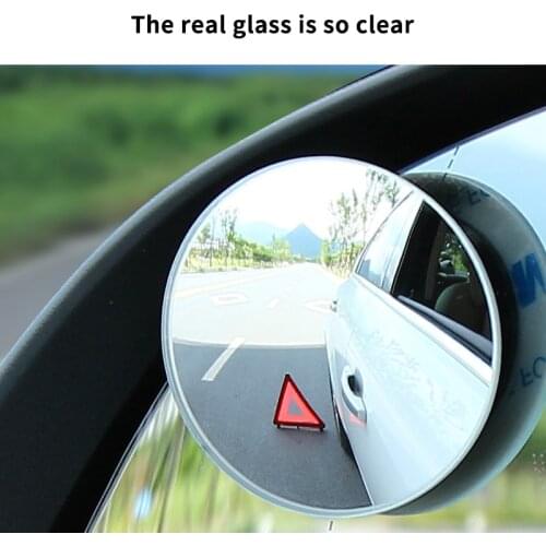 Car 360-degree Wide Angle Adjustable Rotation Round Convex Mirror Vehicle Rearview Auxiliary Blind Spot Mirrors Car Accessories