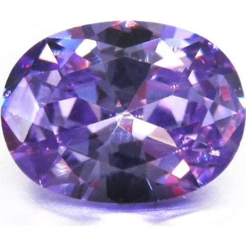 Free Shipping 50pcs AAAAA Oval Cut Lavender Cubic Zirconia 9x11mm 10x12mm Loose CZ Stone
