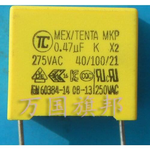 Free Delivery.Safety Capacitance square 0.47 uF 275 V 275 V 275 ft 15 mm distance