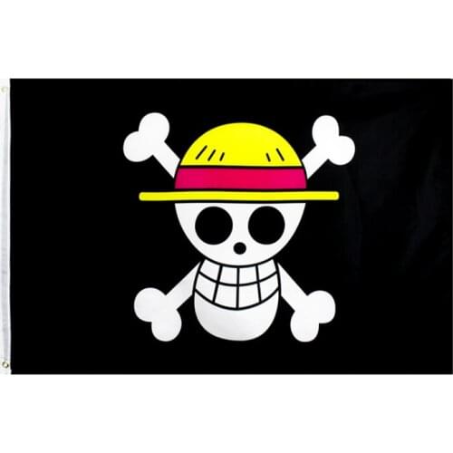 One Piece Monkey D. Luffy Skull Flag J1