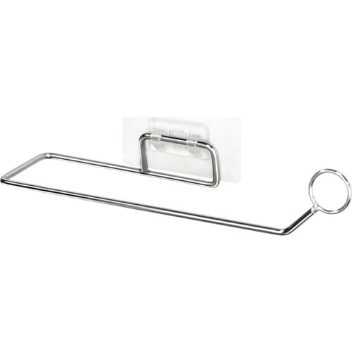 Toilet Paper Holder Stainless Steel Bathroom Suction Hanger Tissue Rack Kitchen Towel Hanging Rack ALI88