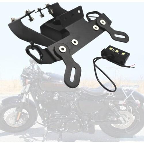 Motorbike Motorcycle License Plate Holder Tail Light Bracket w/LED Light for Yamaha FZ-09 2017-2018 Parts Accessories