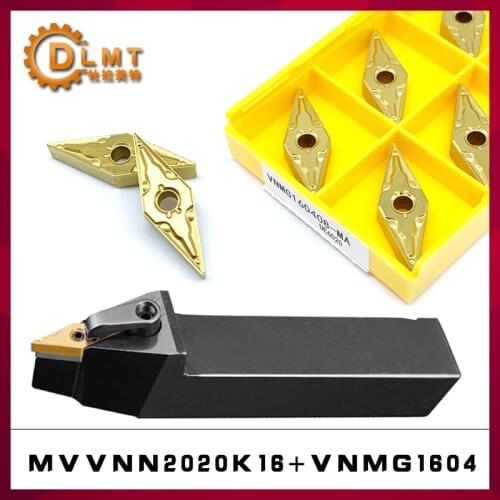 1pc MVVNN Turning tool bar MVVNN2020K16 +10pcs VNMG160404 VNMG160408 VP15TF UE6020 US735 Cemented carbide Turning blade