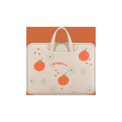 For Apple Dell cartoon painted laptop handbag PU cute Korean fashion 13.3 inch 14 inch waterproof