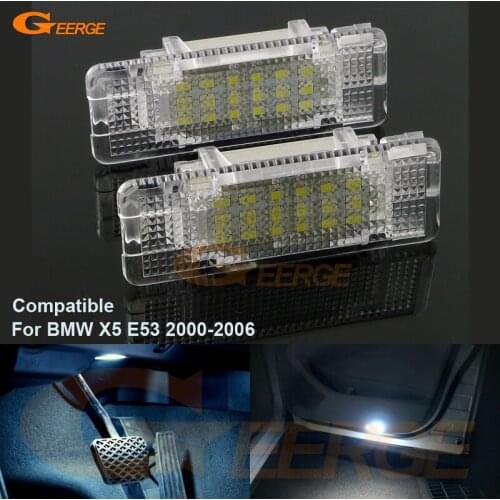 For BMW X5 E53 2000-2006 Excellent Ultra bright Smd LED Door Courtesy Light Footwell lamp No OBC error car Accessories