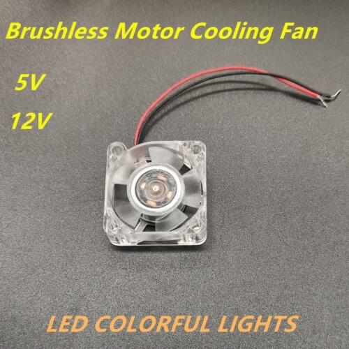 DC 5V 12V Electric Brushless Motor Cooling Fan With Bracket For Mobile Holder Computer Outdoor Household Cooling System