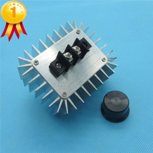 High Power Electronic Voltage Regulator Switch 5000W AC 220V Regulator SCR Dimming Thermostat Aluminum Alloy Cooling