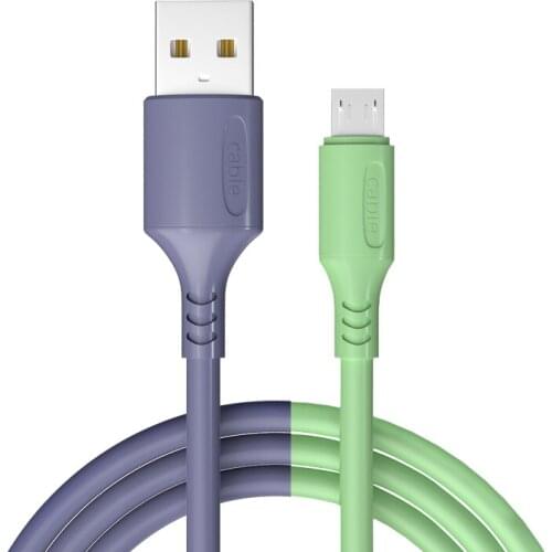 Micro USB Cable 3A Fast Charge USB Data Liquid soft Silicone Cable for Samsung Xiaomi Tablet Android Mobile Phone Charging Cord