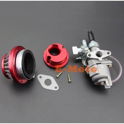 CARBURETOR CARB CARBY w/ AIR FILTER CNC STACK Kit FOR 2 STROKE 47 49CC SCOOTER MOPED MINI ATV POCKET BIKE
