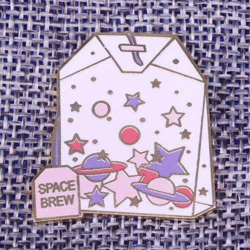 Space hard enamel pin