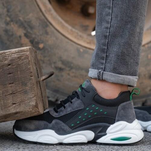 Lightweight Work Shoes Mens Safety Boots Male Steel Toe Cap Protective Safety Shoes Mens Work Sneakers Breathabel Work Boots