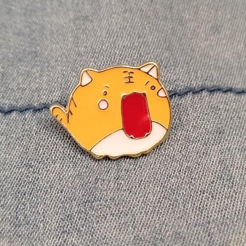 Metal Clothes Badges Cute Tiger Brooch Enamel Pin Backpack Lapel Pins Animal Jewelry Decoration Accessories