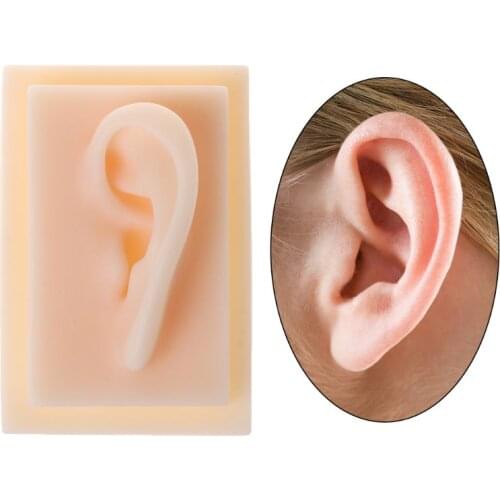 Human Soft Silicone Left Ear Model Life Size Acupuncture Study Practice Tool Teaching Resources For Medical Science