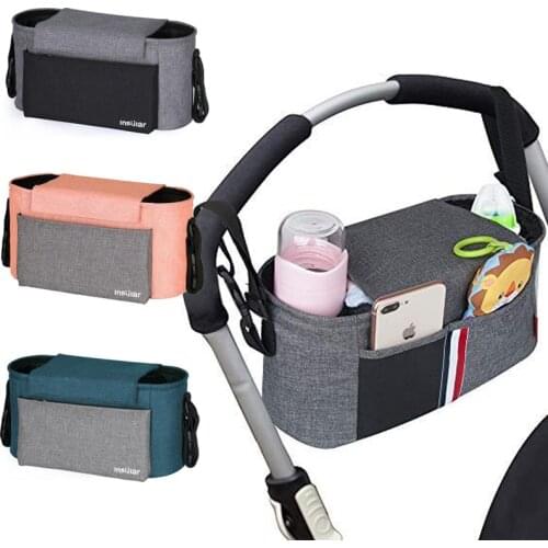 Fashion Diaper Bag with Deep Cup Holders Large Storage Stroller Organizer Baby Carriage Pram Buggy Cart Bottle Bag Car Bag Yoya