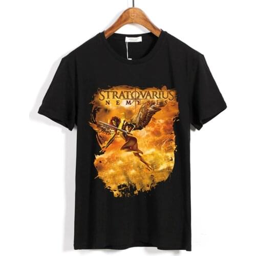 11 designs Stratovarius Rock Brand men shirt 3D heavy Metal 100%Cotton Archangel angel tee skateboard Customize camiseta