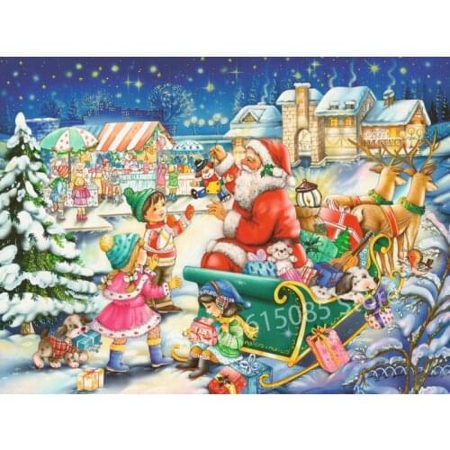 Full square drill 5d diy diamond painting santa claus gift 3D mosaic diamond embroidery cross stitch kit sticker