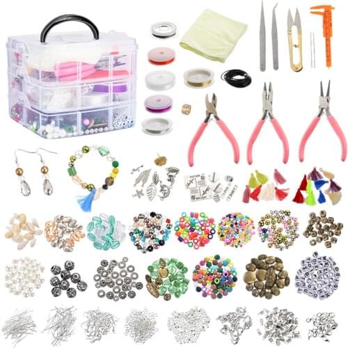 Jewelry Making Supplies Kit Accessories Pearl Pigment, 1526 Pieces, Resin Decoration Kit for Slime Nail Art Earrings Making