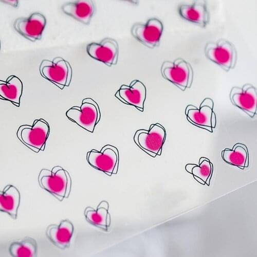 Tremble Heart Style Nail Sticker Ultra Thin Colorful Heart Cute Image Back Glue 3D Nail Art Decoration for Manicure