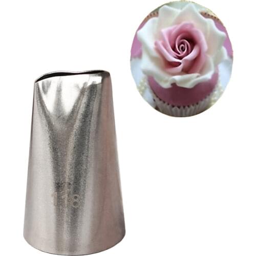 #118 Rose Decorating Cake Tips Icing Piping Nozzle Stainless Steel Bakeware Baking Pastry Tools KH121