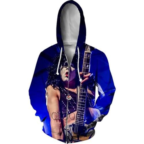 CLOOCL Newest Rock Singer KISS Band Men Women Zipper Hoodies Fashion Autumn 3D Print Casual Harajuku Clothes Hoody Drop Shipping