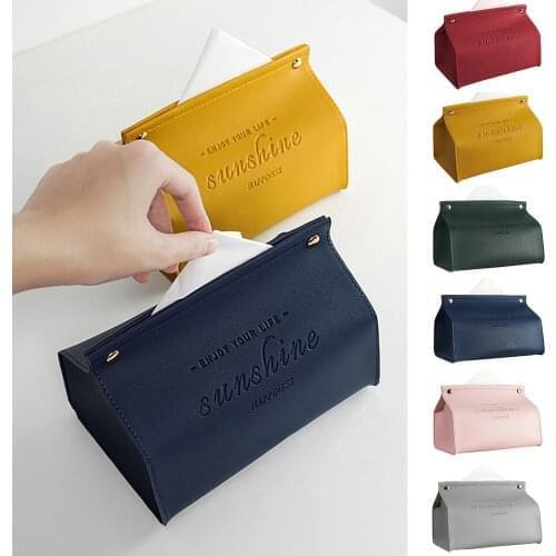 NEW Leather Tissue Box Car Toilet Pumping Box Home Living Room Decoration Bedroom Kitchen Desktop Nordic Large Storage Box