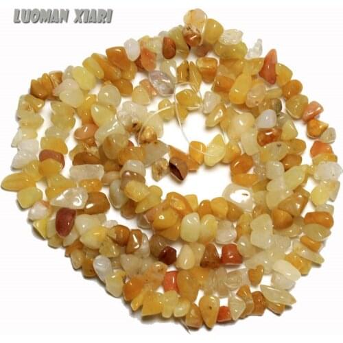 Wholesale Natural Free Form Shape 5 mm-8 mm Yellow Aventurine Stone Beads For Jewelry Making DIY Bracelet Necklace Strand 34