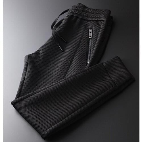 Autumn And Winter Men Luxury Solid Color Thick Male Trousers Fashion Elastic Waist Slim Fit Man Pants Plus Size 4XL