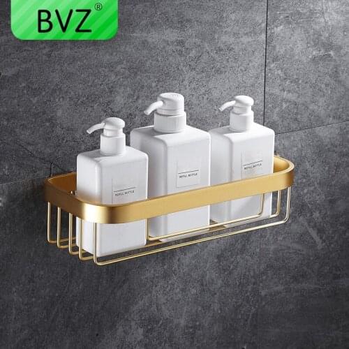 BVZ B Style Bathroom Shelves Shower Gel Holder Space Aluminum Shower shelf Shower Shampoo Cosmetic Shelves Bathroom Storage
