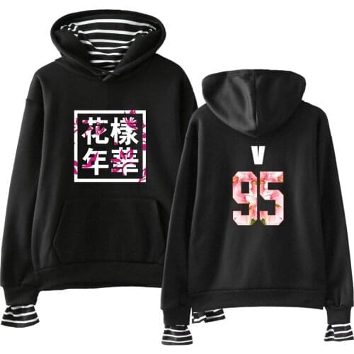 Bangtan Boys kpop JUNG KOOK JIN V Pullover Cap Fake Two Pieces Hoodies sweatshirts Women/Men Hip Hop Kpop Harajuku clothes