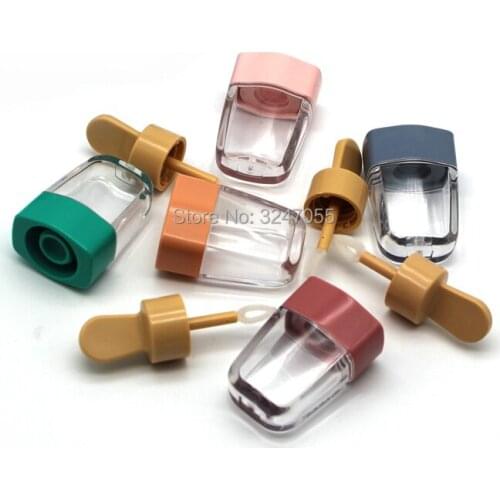 Empty ics cream Cartoon Cute Lip Gloss Refillable Bottle, Beauty Makeup Liquid Lipstick Packing Tube, Portable Lip Oil Container