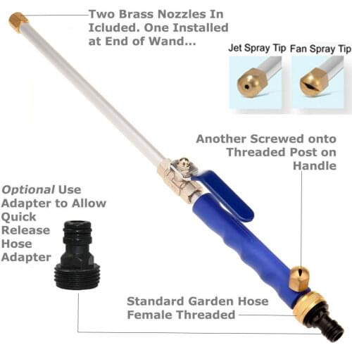 Garden Water Guns Car High Pressure Water Gun 46cm Jet Garden Washer Hose Wand Nozzle Sprayer Watering Spray Sprinkler