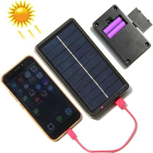 5V 2W USB Solar Panel Solar Charger for 18650 Battery Cell Phone Power Bank USB Electronics Charging
