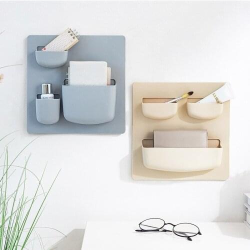 Modern Minimalist Plastic Punch-free Wall Shelf Studio Wall Nordic Style Storage Decoration Pendant