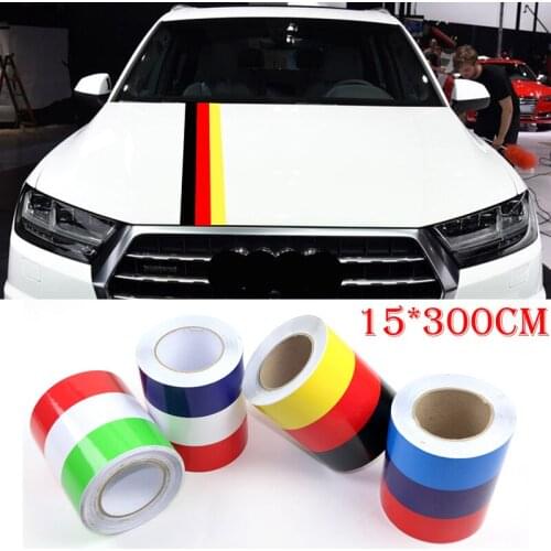Car Styling 300CM*15CM DIY Decal Wrap Car Body Stickers Russia France Germany Flag Film Accessories For Audi Bmw VW renault opel