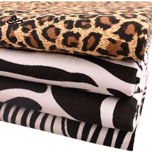 QUANFANG 4 Design Cotton Canvas Fabric For Sewing,Sofa/Shirt Curtain Bag/Home Handmade Cushion 50cmx140cm OR 40cmx45cm/Piece