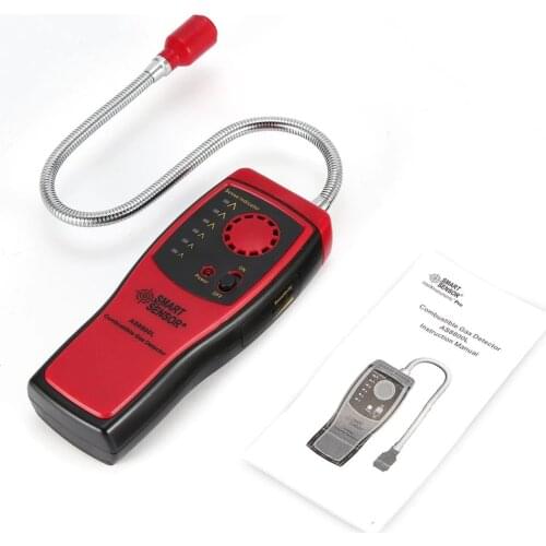 SMART SENSOR AS8800L Combustible Gas Detector Flammable Natural Gas Leakage Tester Tool Methane Gas Leak Detector Analyzer