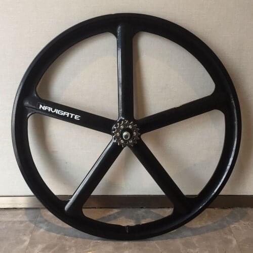 700C Bike Wheel Magnesium Alloy 5 Spoke Wheelset Fixie Bicycle Front Rear Fixed Gear Bike Rim Single Speed Road Bicycle