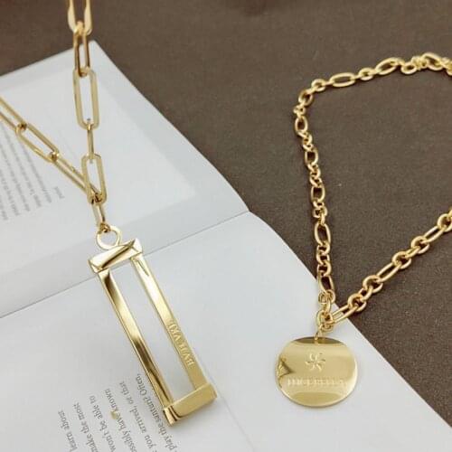 Vintage Stainless Steel Sweater Chain Necklaces Women Girl Chokers Necklaces Fashion Jewellery New ожерелье