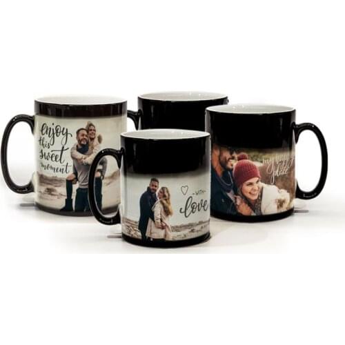 Custom Photo Magic Mug Color Change with Temperature Black to Photo Unique Personalized Gift RR2079