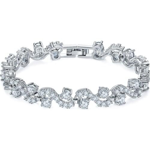 High Quality 2 Color Mona Lisa Zircon Bracelet for Women Crystal from Swarovskis CZ Stones Special Store