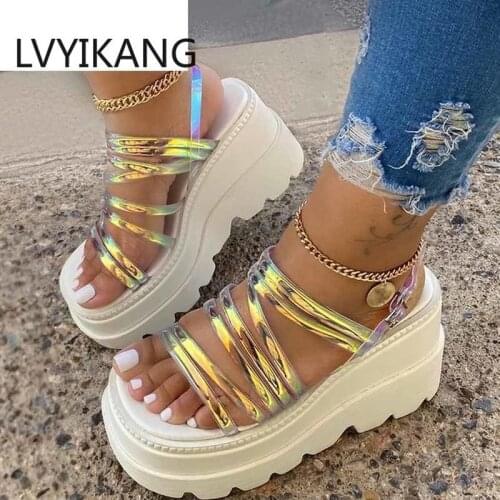 Women Sandals 2020 Fashion Wedge Platform Gladiator Sandals for Women Summer Shoes High Heel Sandal Female Sandalias Mujer