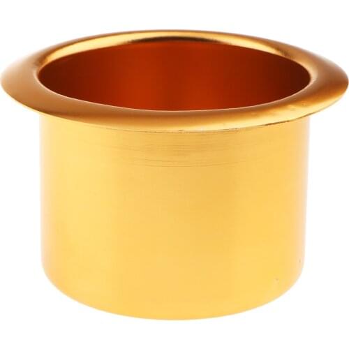 Gold Aluminum Cup Drink Holder Recessed for Marine Boat RV Camper 80x64mm/ 3.15x2.52inch