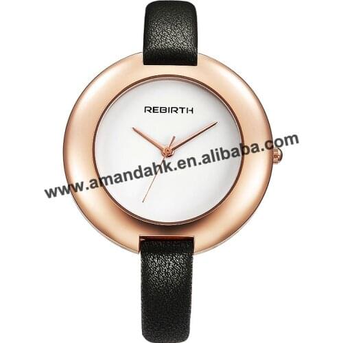 100pcs/lot Hot Sale Female Thin Leather Watch Hot Sale Ladies Fashion Casual Watch Quartz Wrist Women Watches RE051