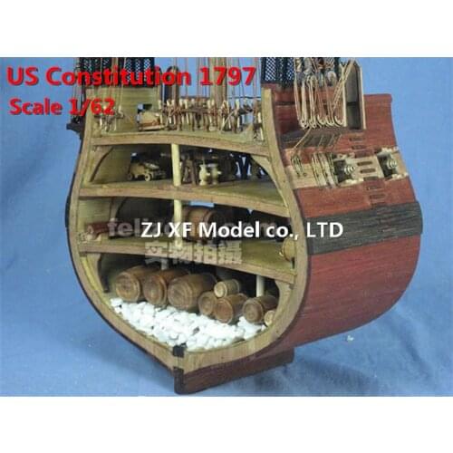 1797 USN Classic wooden model scale 1/62 America Constitution warship wooden Model kits