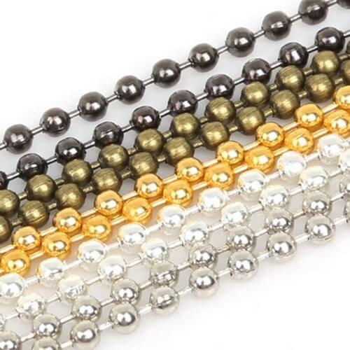 2.4mm 5M Metal Chain Iron Plated Necklace Chain Extender for DIY Craft Bracelet Connectors Jewelry Findings Accessories