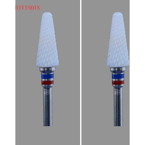 2Pcs/Lot White Zirconia Ceramic Dental Lab Burs - Conical Shape - Cross Cut F(0602.060)